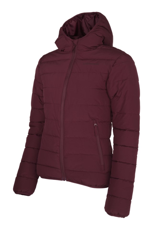 Strimfonna vattert jakke m/ hette Purple Dame - 1