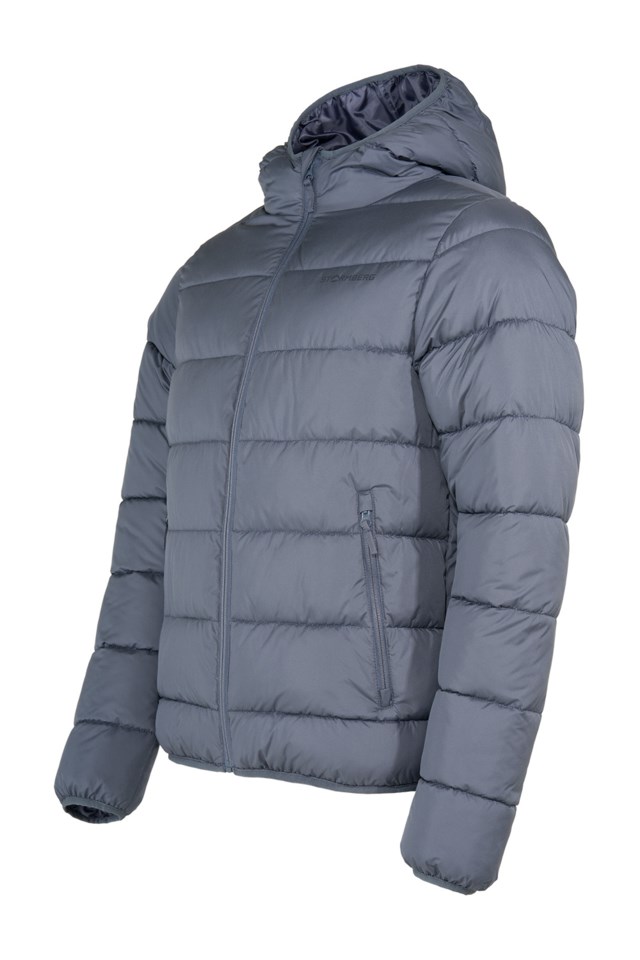 Strimfonna vattert jakke m/ hette Grey Herre - 1
