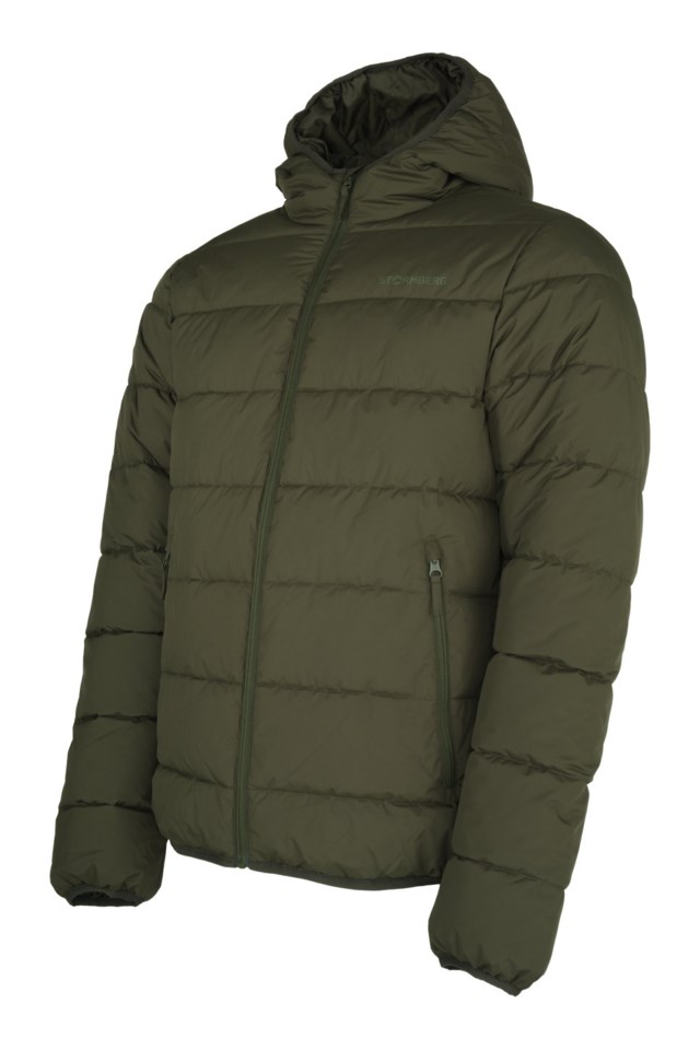 Strimfonna vattert jakke m/ hette Green Herre - 1