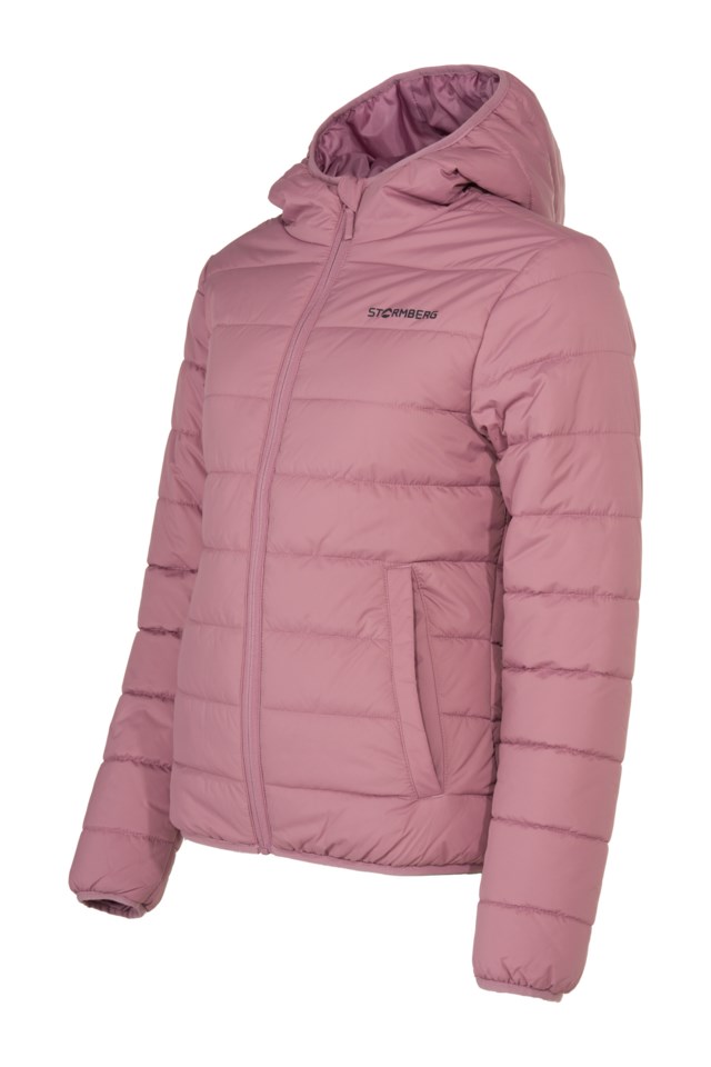 Strimberg vattert jakke m/ hette Wistful Mauve - 1