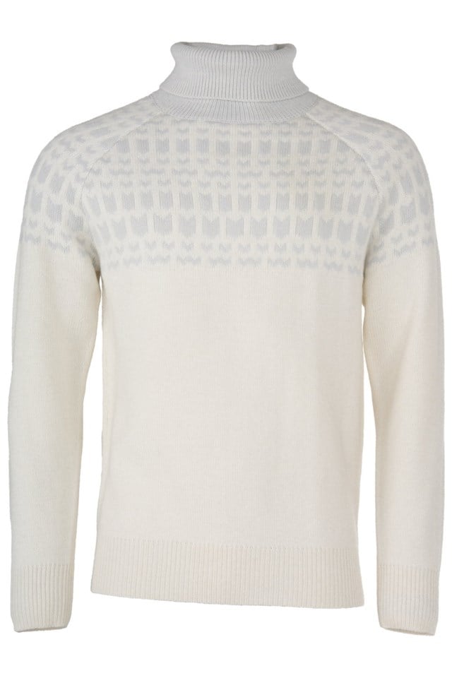 Vaberg polo ullgenser White|Grey Herre - 1