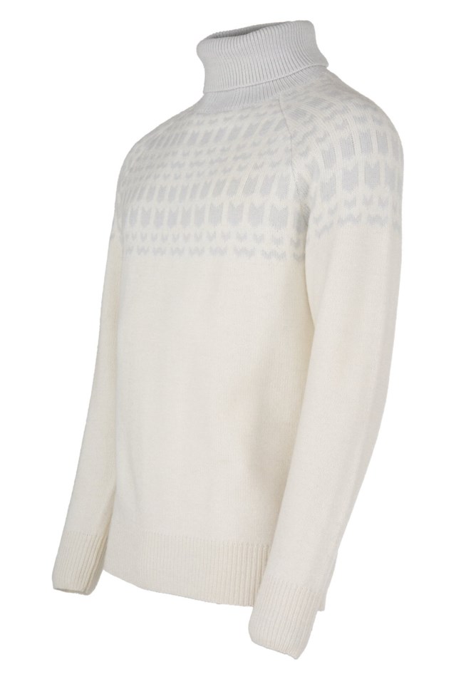 Vaberg polo ullgenser White|Grey Herre - 1