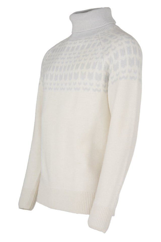 Vaberg polo ullgenser White|Grey Herre - 1