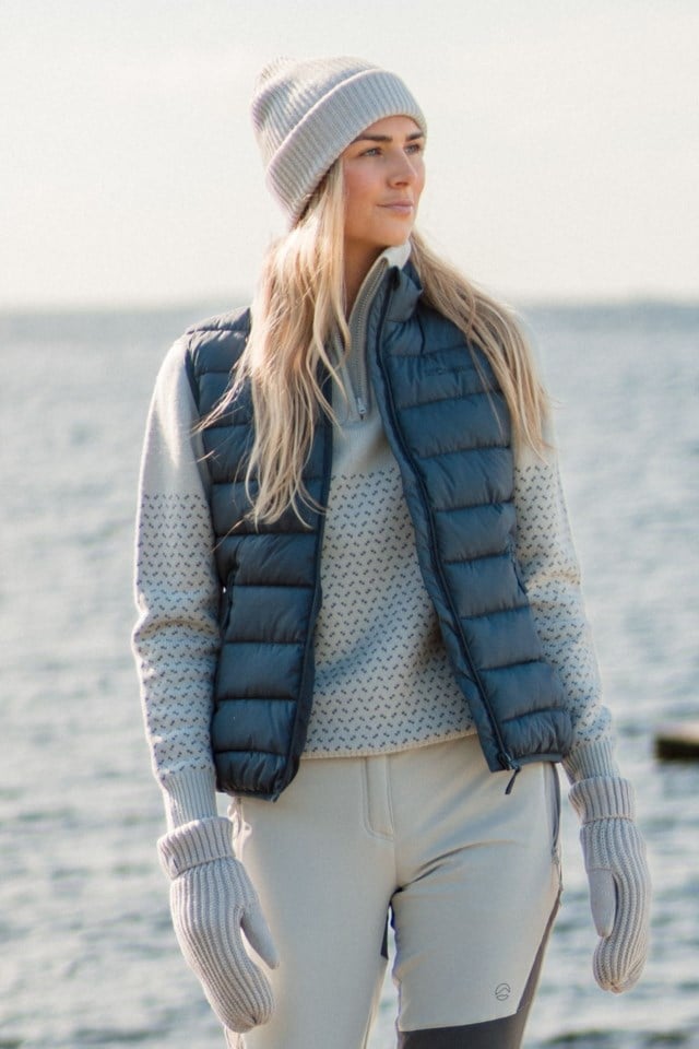 Vaberg Half Zip ullgenser Grey Dame - 1