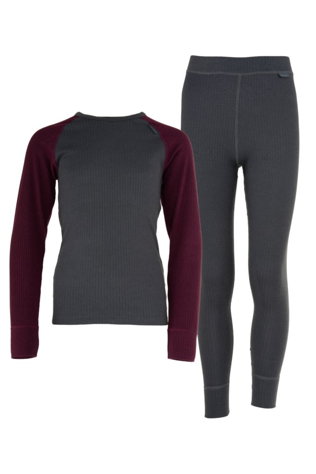 Lindkollen superundertøysett barn 8-14 Grey|Red Barn - 1