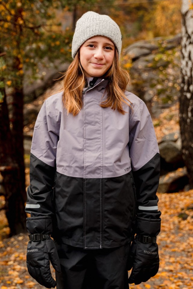 Nordkinn skalljakke barn  8-14 Black|Purple Barn - 1