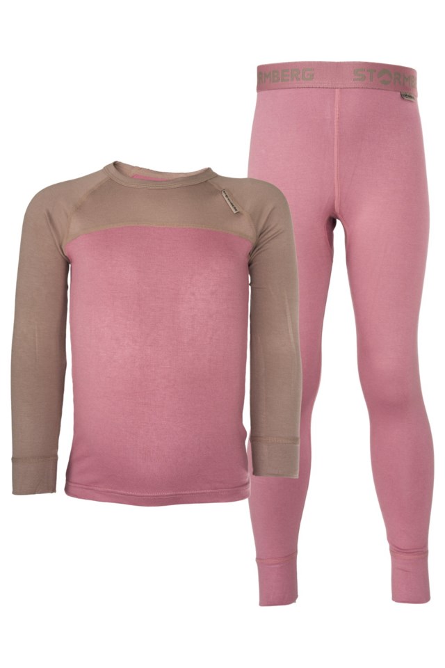 Rondane bambus superundertøysett barn 1-7 Beige|Pink Barn - 1