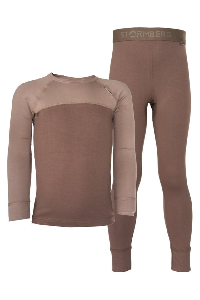 Rondane bambus superundertøysett barn 1-7 Brown|Beige Barn - 1