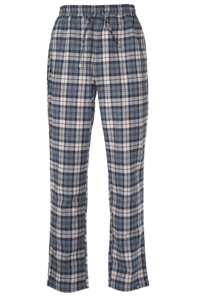 Myken flanell pysjbukse Blue Unisex - 1