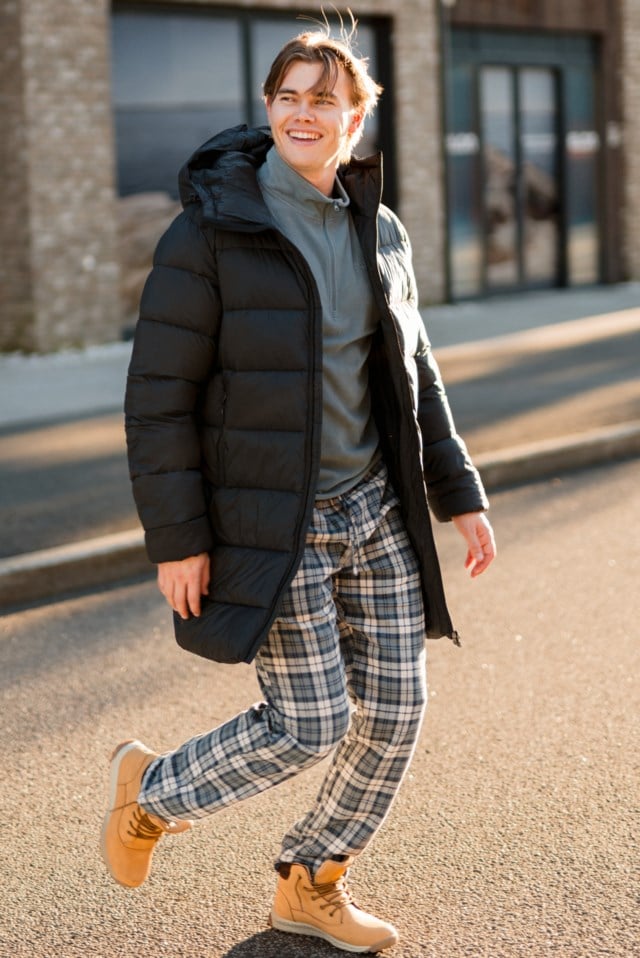 Myken flanell pysjbukse Blue Unisex - 1