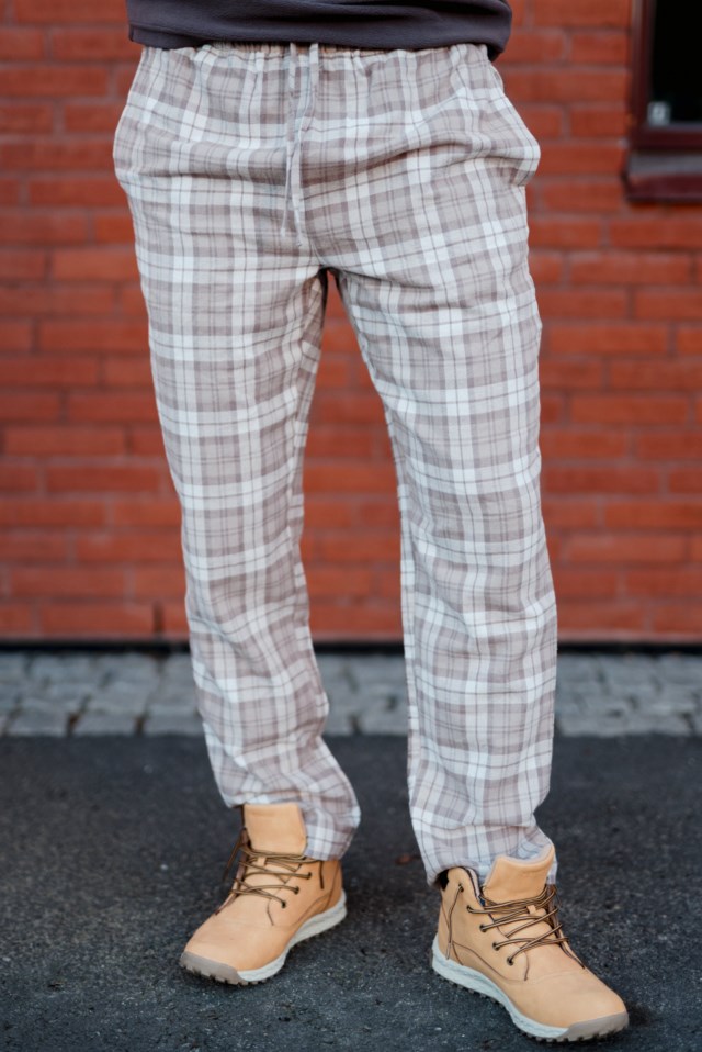 Myken flanell pysjbukse Beige Unisex - 1