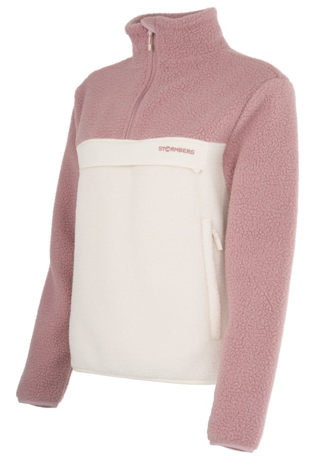 Polarfjord Half Zip sherpagenser Beige|Pink Dame - 1