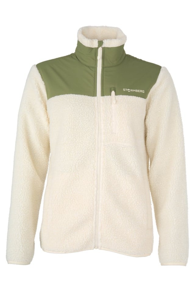 Åkrafjell sherpajakke Beige|Green Dame - 1