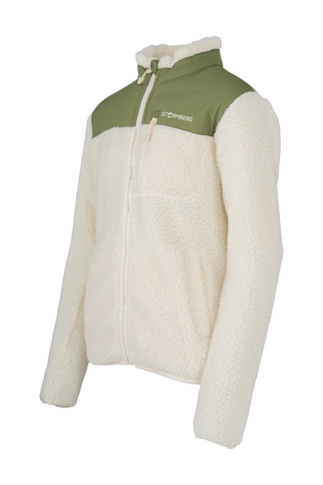 Åkrafjell sherpajakke barn 8-14 Beige|Green Barn - 1