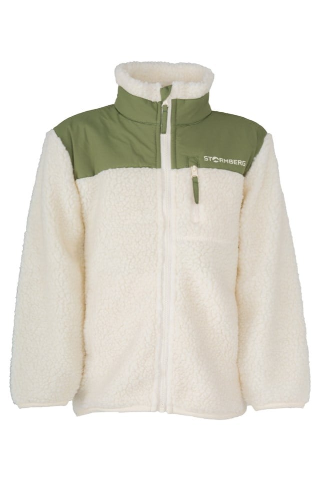 Åkrafjell sherpajakke barn 1-7 Beige|Green Barn - 1