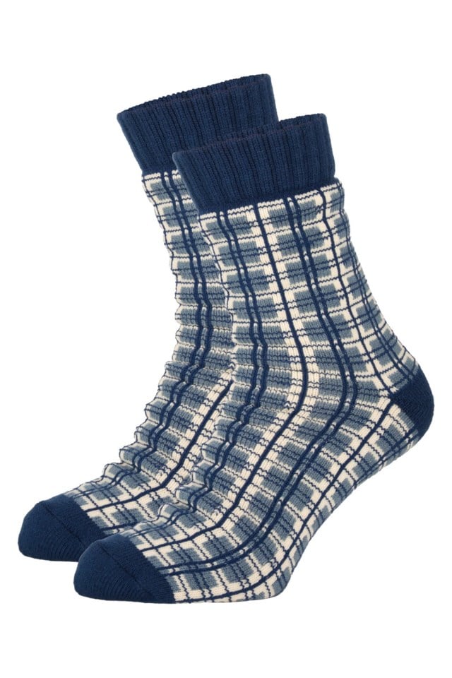 Polarlys Supersoft strikkesokker Grey|Beige|Blue Unisex - 1