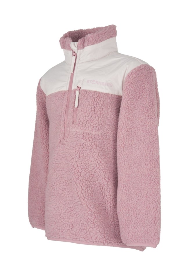 Åkrafjell Half Zip sherpagenser barn 1-7 Pink Barn - 1