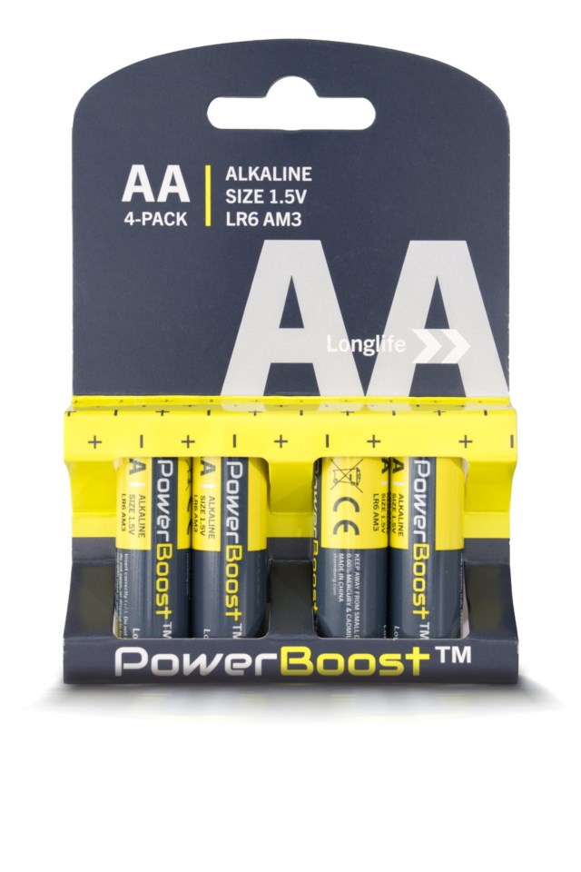 PowerBoost AA batteri 4-pack Multicolor Utstyr - 1
