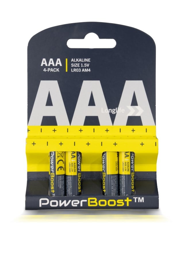 PowerBoost AAA batteri 4-pack Multicolor Utstyr - 1