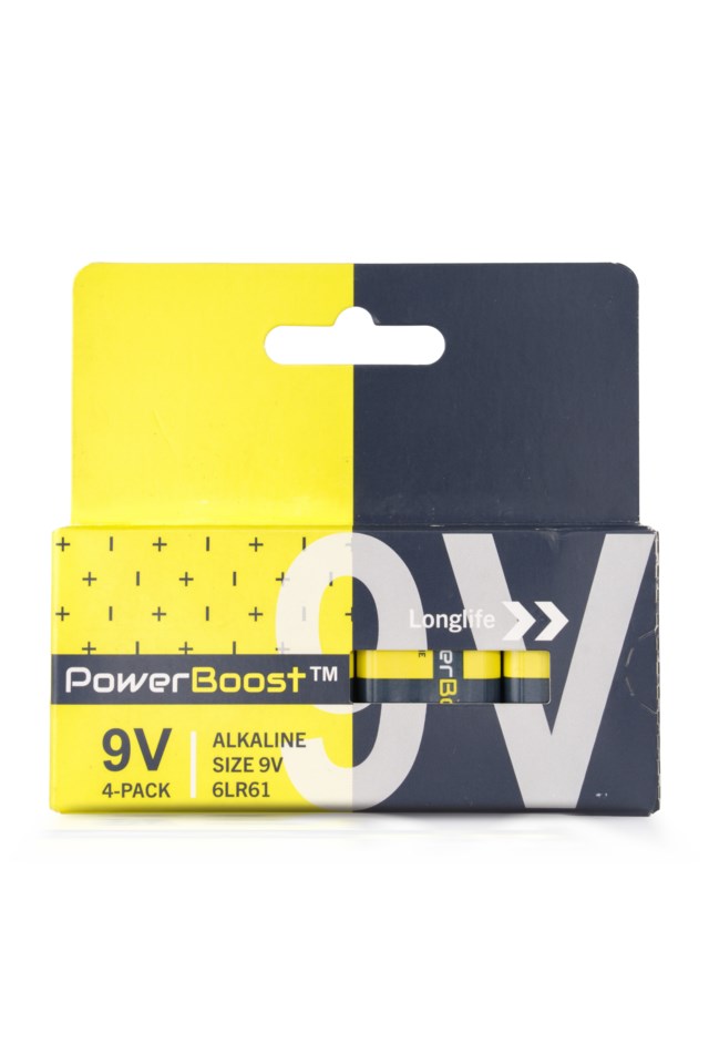 PowerBoost 9V batteri 4-pack Multicolor Utstyr - 1