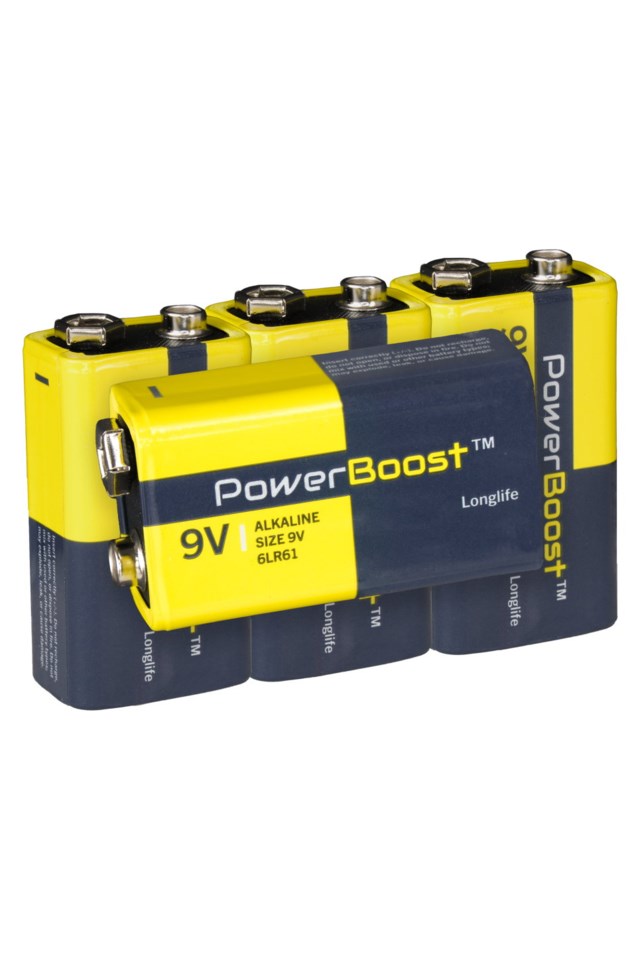 PowerBoost 9V batteri 4-pack Multicolor Utstyr - 1