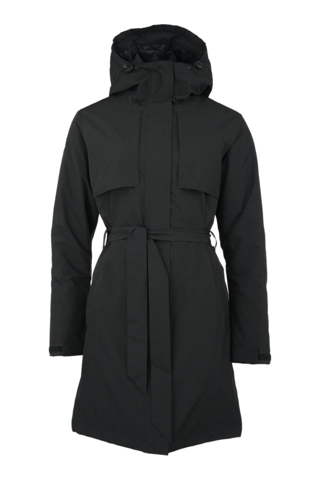 Fredrikstad isolerende vanntett trenchcoat Black Dame - 1