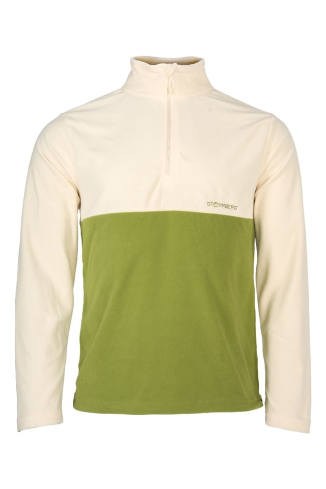 Utvær Half Zip fleecegenser Beige|Green Herre - 1