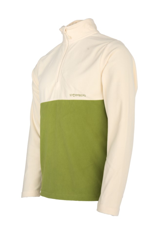 Utvær Half Zip fleecegenser Beige|Green Herre - 1