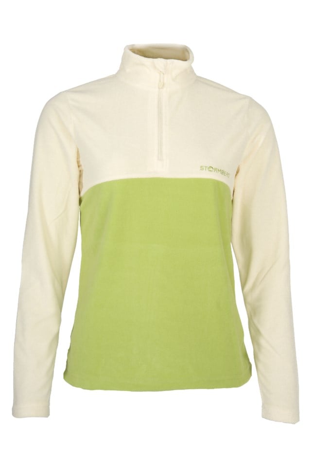 Utvær Half Zip fleecegenser Beige|Green Dame - 1