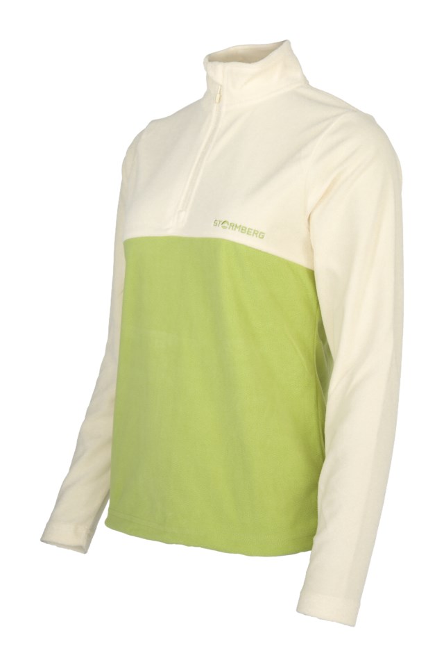 Utvær Half Zip fleecegenser Beige|Green Dame - 1