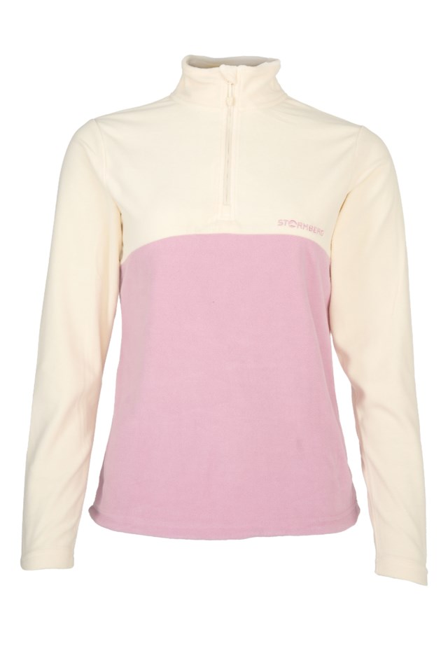 Utvær Half Zip fleecegenser Beige|Pink Dame - 1