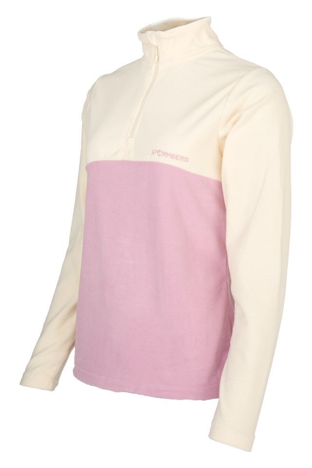Utvær Half Zip fleecegenser Beige|Pink Dame - 1