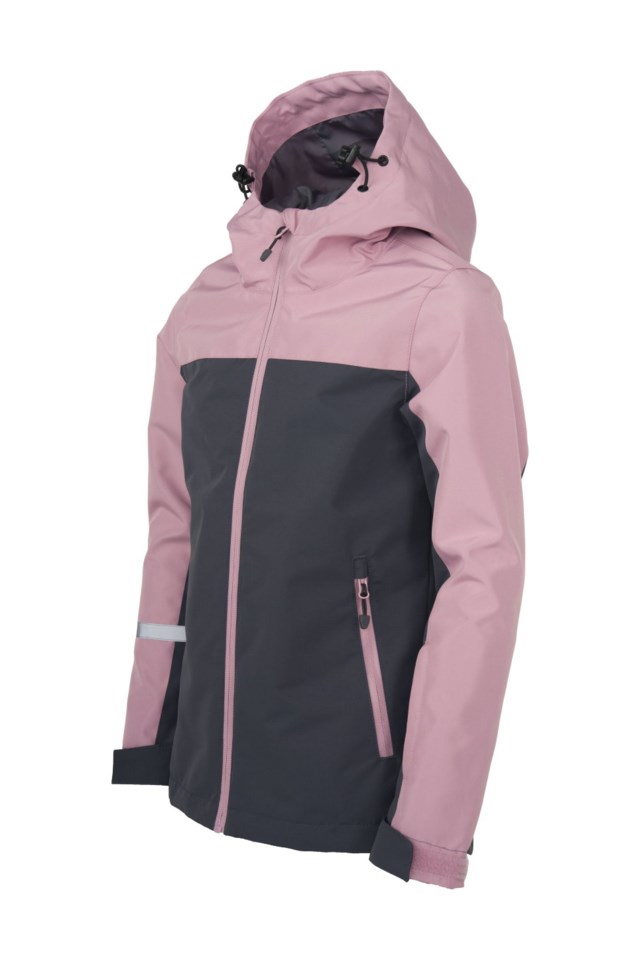 Kvitfjord skalljakke barn 8-4 Grey|Pink Barn - 1