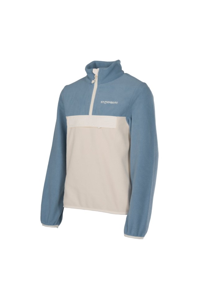 Lyngør Half Zip fleecegenser barn 8-14 Beige|Blue Barn - 1