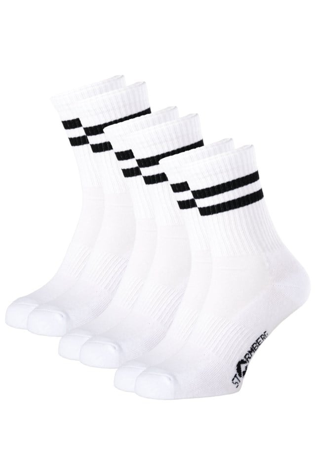 Snarøya bomull tennissokk 3-pack White Unisex - 1