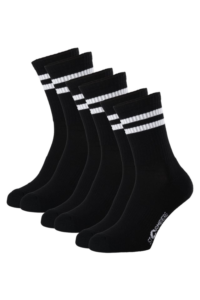 Snarøya bomull tennissokk 3-pack Black Unisex - 1