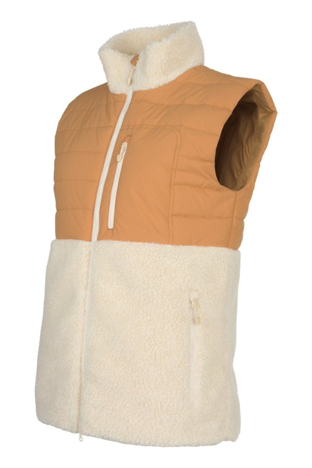 Lomseggen vindstopp sherpavest Brown|Beige Dame - 1