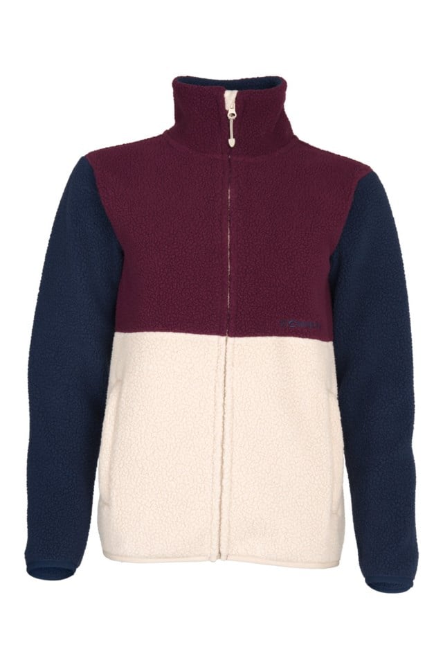 Drivdalen sherpa fleecejakke Red|Purple Dame - 1