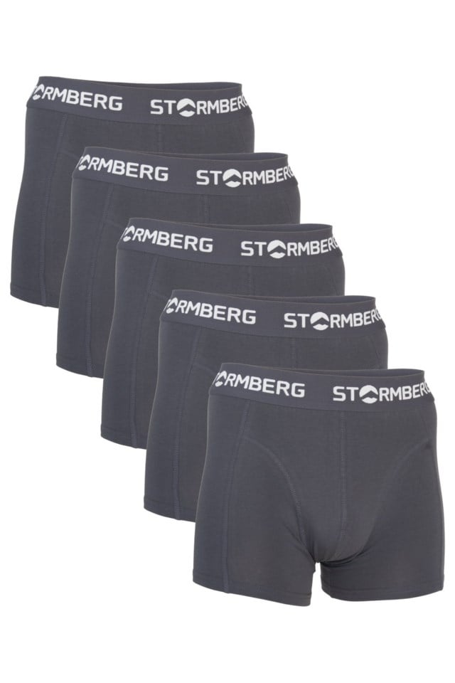 Fjellheim bomull boxer 5-pack Grey Herre - 1