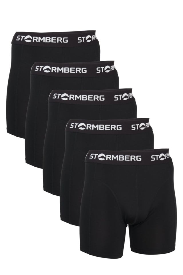 Sogn lang boxershorts 5-pack Black Herre - 1