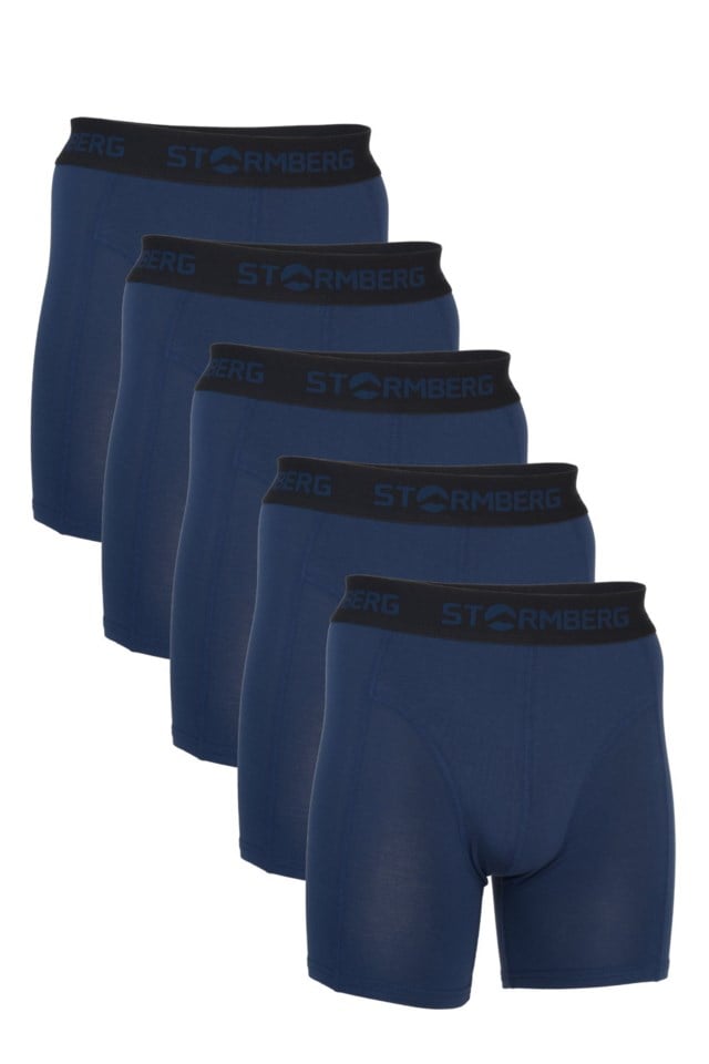 Linde lang bambus boxershorts 5-pack Blue Herre - 1