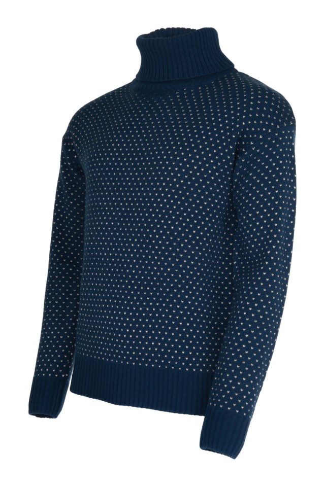 Barentshavet polo strikkegenser Blue Herre - 1