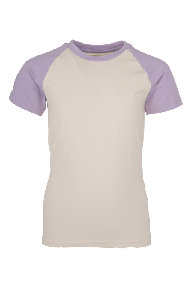 Elvestein stretch t-skjorte barn 8-14 Beige|Purple Barn - 1