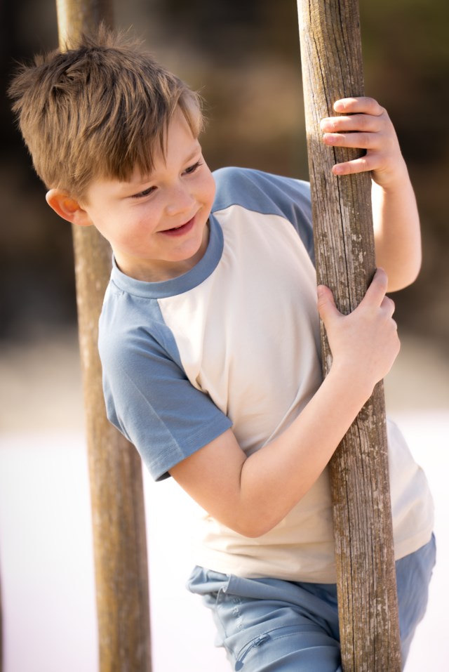 Elvestein stretch t-skjorte barn 8-14 Beige Barn - 1