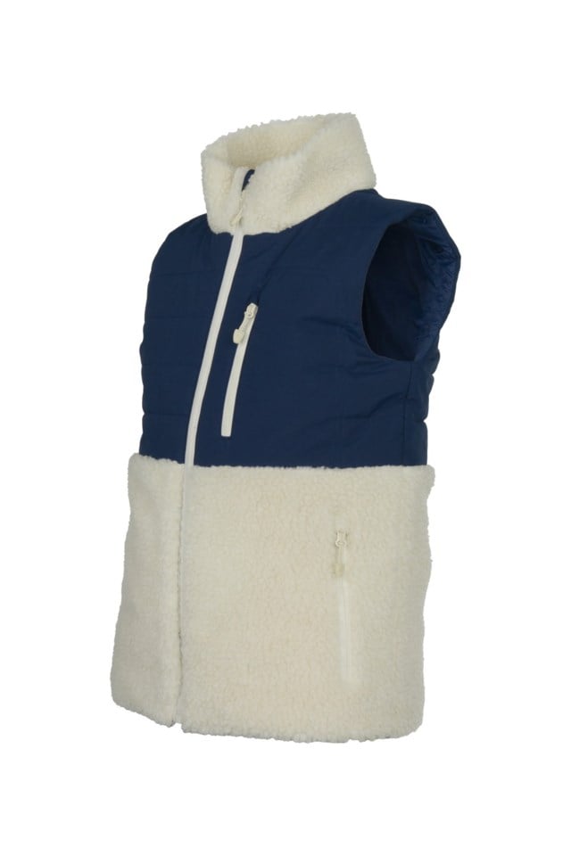 Lomseggen vindstopp sherpavest barn 8-14 Beige|Blue Barn - 1