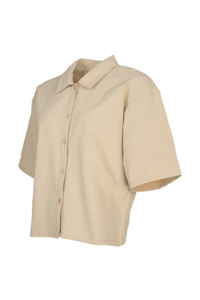 Klepp skjorte i krepp Beige Dame - 1