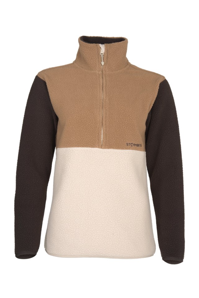 Drivdalen sherpa Half Zip genser Brown|Beige Dame - 1