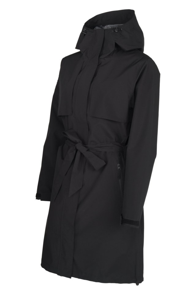 Henningsvær vanntett trenchcoat Black Dame - 1
