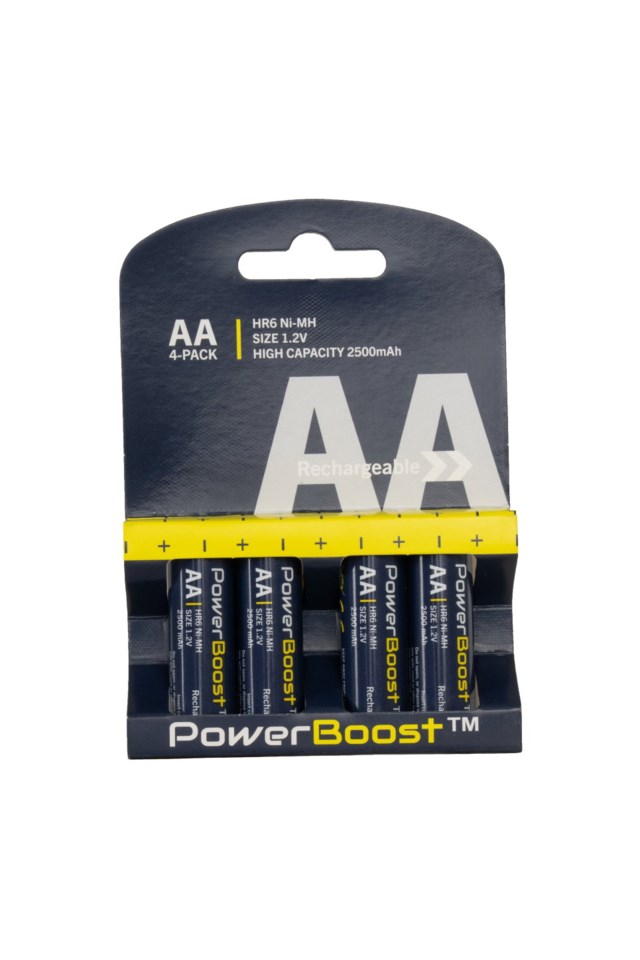 PowerBoost AA oppladbare batteri 4-pack Blue Turutstyr - 1
