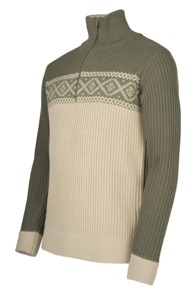 Voss Half Zip strikkegenser Green Herre - 1